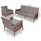 Baxton Studio Perris Grey Upholstered Walnut Finished Wood 3-PC Living Room Set 160-10252-8741 - alternate 5